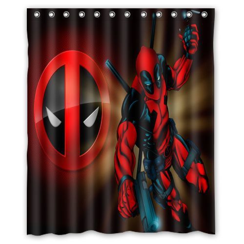 Best Quality Deadpool Shower Curtain available 4 Size Style 3