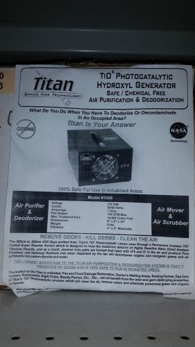 TOTAL ZONE OZONE GENERATION SYSTEM Titan-1000 tio2 OZONE GENERATOR