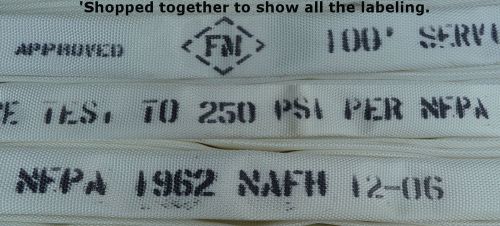 Fire Hose 100&#039; Foot X 1 1/2&#034; dia. ~ New ~ No Fittings