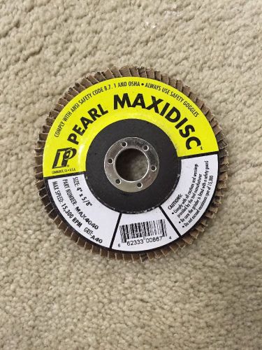 Pearl Maxidisc emerey wheel sander, grinder. NEW 4&#034; x 5/8&#034; A40