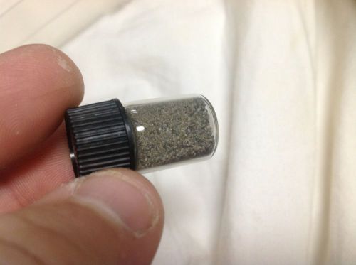 Geiger counter source, Vial Of Ore From Shinarump series Mines, GRATED TO 0.25mm