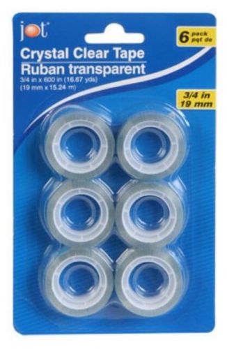 Jot Standard-Size Crystal Clear Tape Roll Refills, 6-ct. Packs