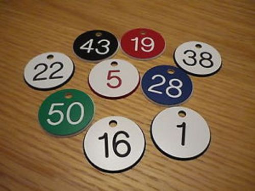 Engraved 30mm discs - Table numbers Pubs Restaurants Clubs