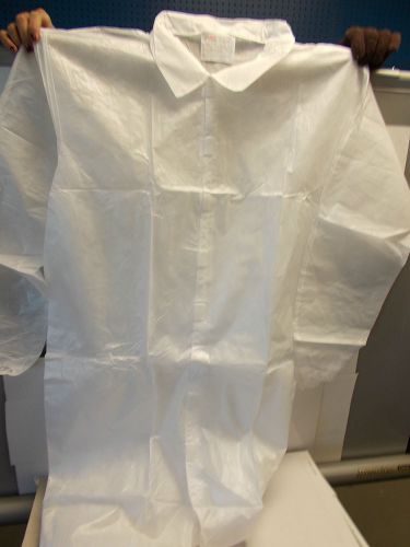 Lot of 3 Frock/Lab Coats. 2X-Large. Disposable.