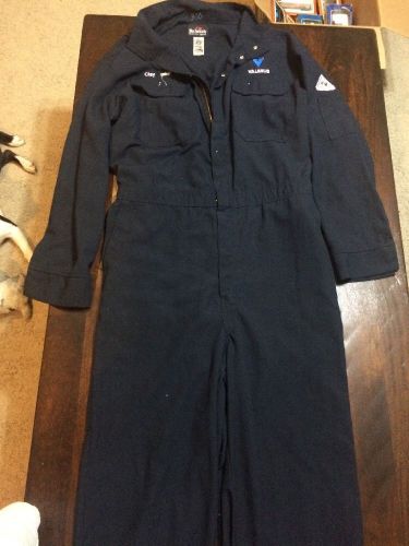 Lot of 2 Bulwark Flame resistant Coveralls, Blue, size 44LN.