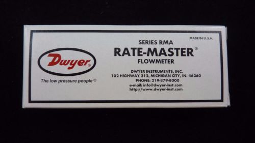 DWYER Series RMA Rate Master RMA-14-SSV Flow Meter 2&#034; Scale