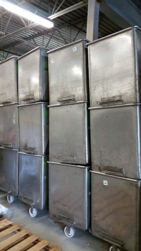 (50) Stainless Steel Tote Stainless Steel Rolling Tank 80 gallons