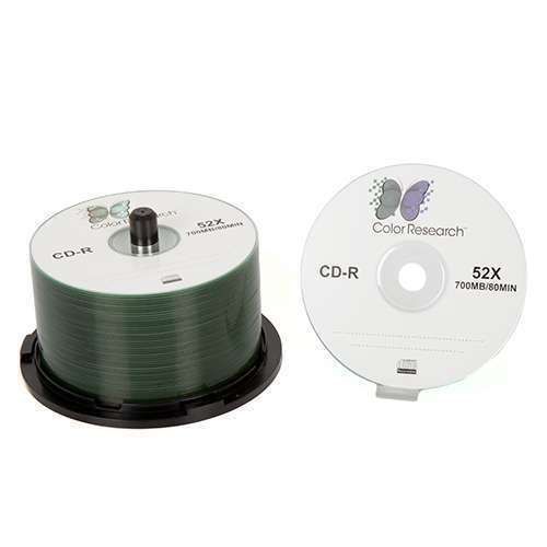COLOR RESEARCH 50 Pack CD-R Blank Media - 52X Speed, 700MB