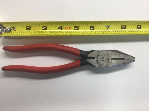 Crescent USA No 50-8” Lineman Plier Side Cutters Cushion Grip USA Red Handle