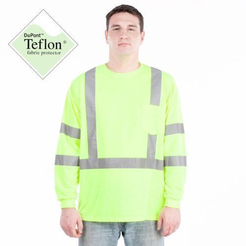 NEW Utility Pro UHV401 Polyester High-Vis Long Sleeve T-Shirt with Chest Pocket