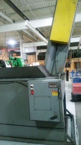 Aurora manufacturing industrial hopper (parts feeder) w/ conveyor belt for sale