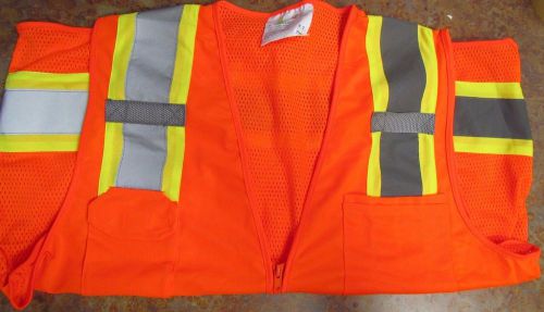 Liberty hivizgard polyester mesh fabric class 2 surveyor vest w/ pockets (b130) for sale