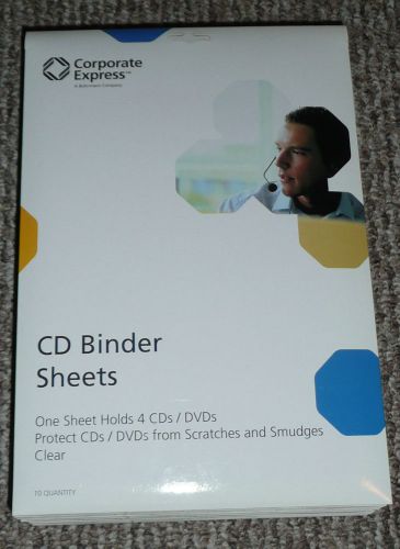 100 CD/DVD Protector Sheets for 3-Ring Binder from Corporate Express CEB31531