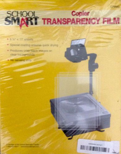 School Smart Copier Transparency Film without Sensing Strip - 8 1/2 x 11 inches