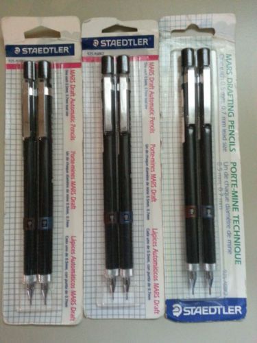 6 Staedtler MARS Draft Automatic Pencils, 0.5mm and 0.7mm