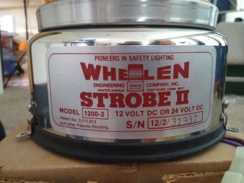 Whelen Strobe II Model 1200 Amber 12vdc - Classic, Original, New Old stock