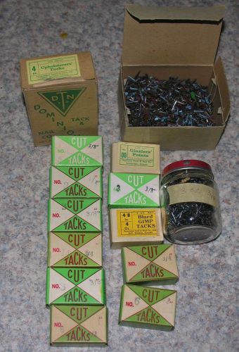 Lot Blued Steel Cut Upholsterers Tacks Dominion New old stock