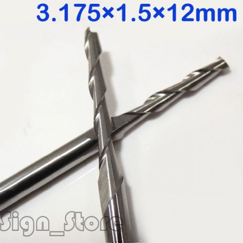 10pcs  Double flute Endmill Cutting Cutter Tool CNC Router Bits 3.175 x1.5x12mm