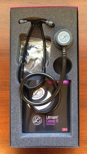 3M Littmann Classic III 27&#034; Stethoscope BLACK/Black Chestpiece #5803 New in Box