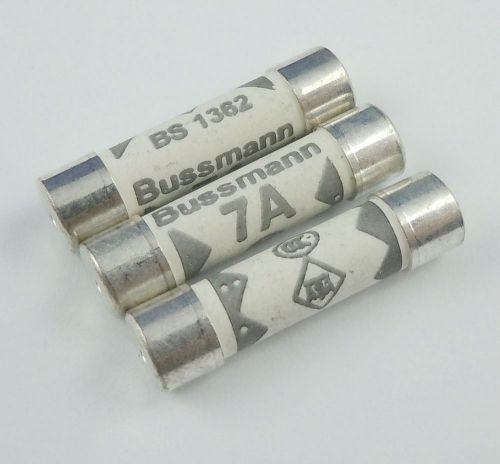 5 Pcs Bussmann 6mm x 25mm 250V 7A BS1362 Ceramic Fuse RoHS