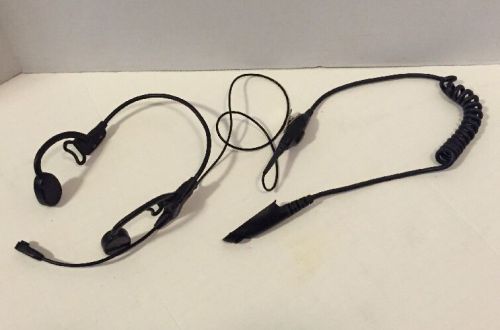 Motorola Temple Transducer Headset w/ In-Line PTT Model # RMN4048A