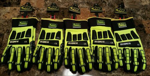 5 pair of ringers gloves, size large l roughneck kevloc impact protection gloves for sale