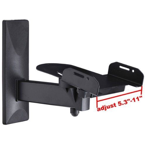 VideoSecu One Pair of Side Clamping Speaker Mounting Bracket with Tilt and