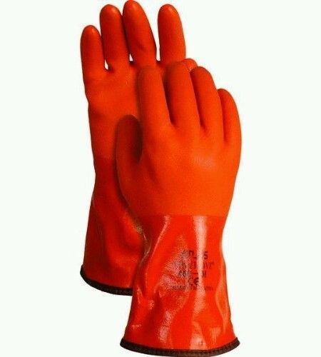 Atlas Vinylove 460 Cold Resistant Insulated Orange Vinyl Gloves NEW size XL