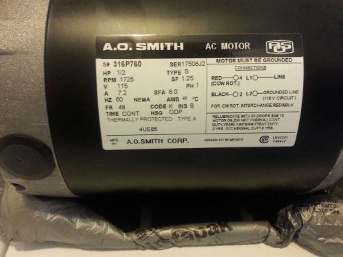 AO Smith 1/2 HP Split Phase Resilient Base Motor