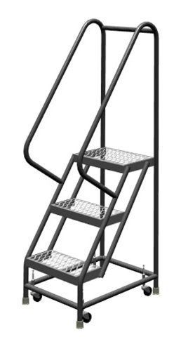 6&#039; Tri-Arc KDSR103166 Ambassador-P 3-step rolling ladder- use indoors or out!