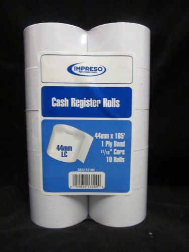 IMPRESO CASH REGISTER ROLLS 44mm X 165&#039; 1 PLY 50 count