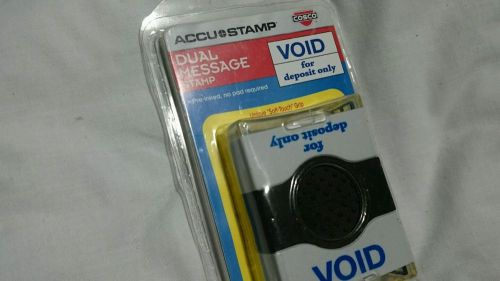 Cosco 32884 pre-inked dual message stamp 1/2x1-5/8 blue void or for deposit only for sale