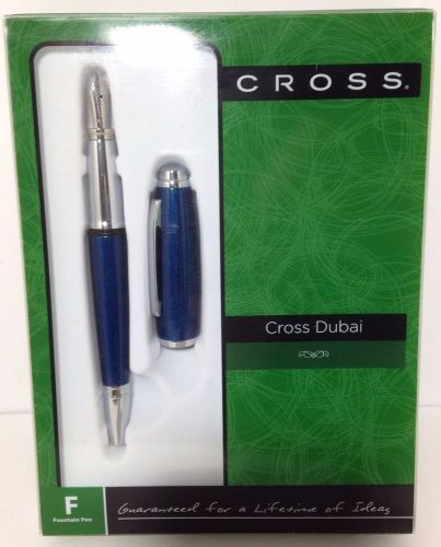 NEW Cross Dubai Fountain Pen Blue Lacquer