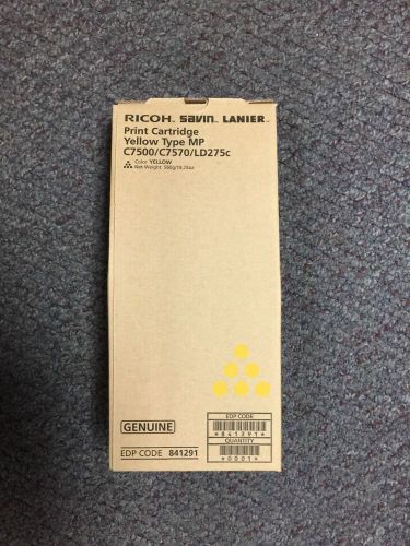 Genuine Ricoh Savin Lanier Print Cartridge YELLOW MP C7500/ C7570/LD275C 841291