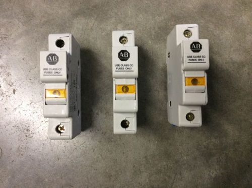 Allen Bradley 1492-FB1C30-L Ser A Fuse Holder Use Class CC Fuses Only Lot Of 3