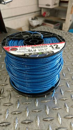 Spool of 12 awg stranded thhn/thwn wire - Blue - 500ft.