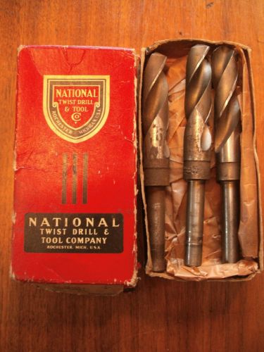 25/32&#034; national twist drill &amp; tool - 3 bits - made in usa - bit for sale