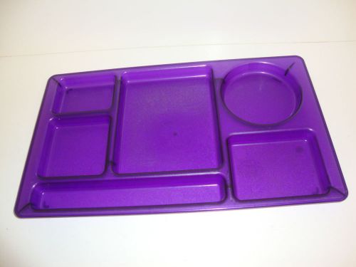 Lot of 6 Cambro 915CW School Cafeteria Food Serving Lunch Trays Purple
