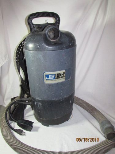 older JAN-PRO Backpack Commercial Vacuum with hose no attachments
