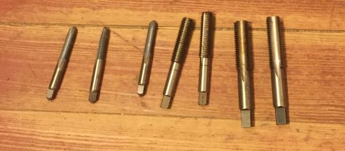 Machinist Assorted Taps Lot of 7