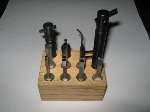 BRIDGEPORT SHAPER SHAPING TOOL BITS NUMBER&#039;S #1 TO #10 (10 TOOLS) W/BLOCK NEW!!