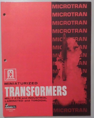 1967 microtran miniaturized transformers catalog 671 mil-t 27b industrial+ for sale