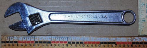 Vintage Utica Tools 91-8, 8” Adjustable Crescent Wrench