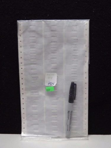 Grobet USA Mylar Silver Computer Tags 1M, Item #61.860, with Marker, New - 0577