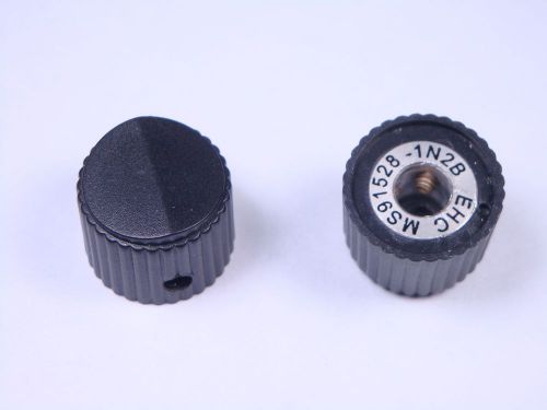 MS91528-1N2B Electronic Hardware Corp EHC Plain Round Knob Black 1/4&#034; Shaft Size