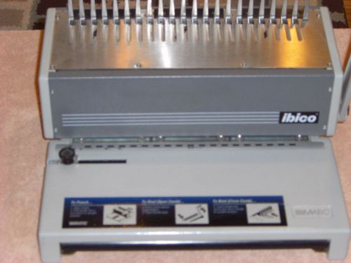 Manual Comb Punch / Binder Ibico IBIMATIC With Trash Tray Nice