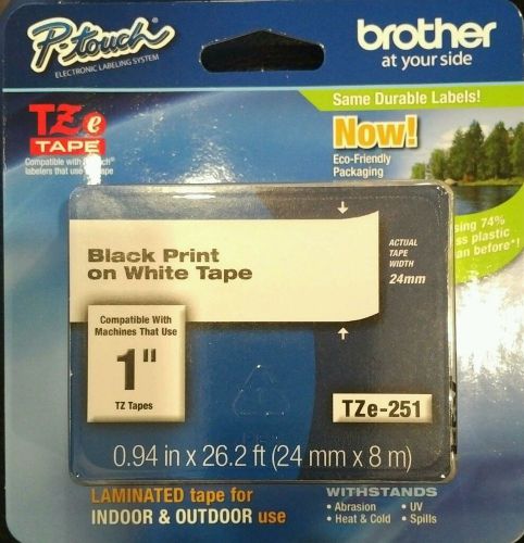 GENUINE NEW BROTHER TZE-251 Brother TZe Label Tape Cartridge TZE251