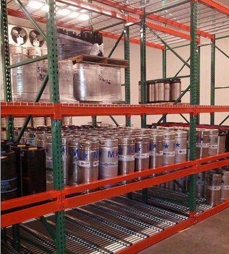 pallet rack shelving KEG flow racking system warehouse industrial track 1/6 NEW