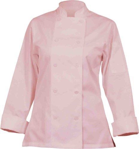 Chef works cwlj-pin women&#039;s executive chef coat pink, size xs for sale