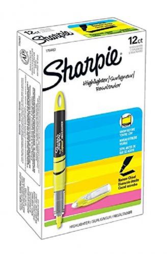 Sharpie 1754463 Accent Liquid Pen-Style Highlighter, Fluorescent Yellow, 12-Pack